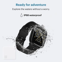 Noise ColorFit Qube SpO2 Charcoal Black Smartwatch - 1.4" inches Full Touch HD, Black, Pink